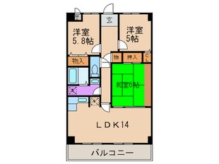 フクスイマンションの物件間取画像